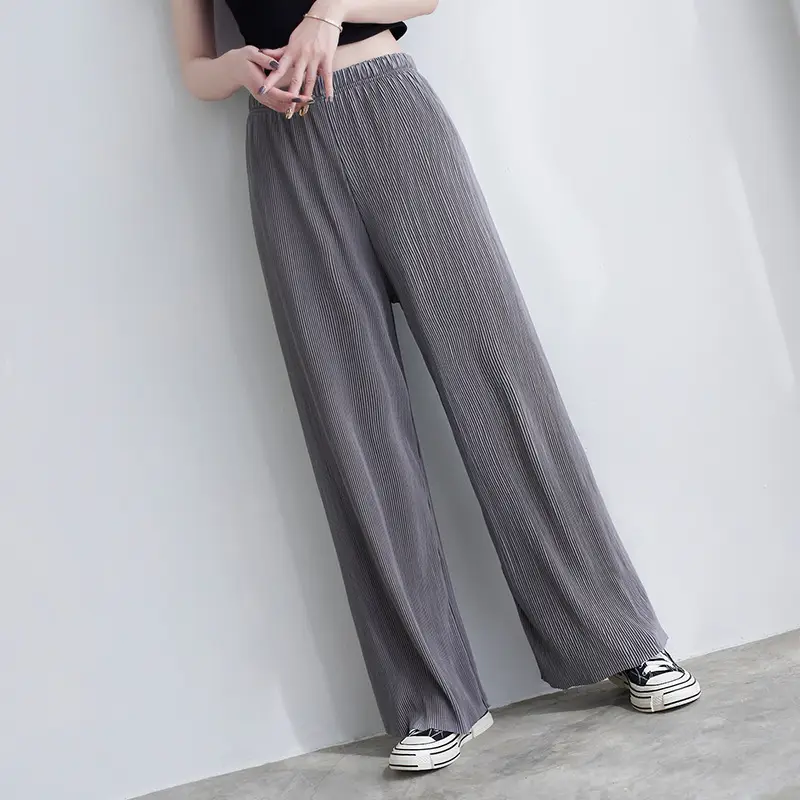 Purple Loose Women's Wide Leg Pants Casual Korean Style - Image 10