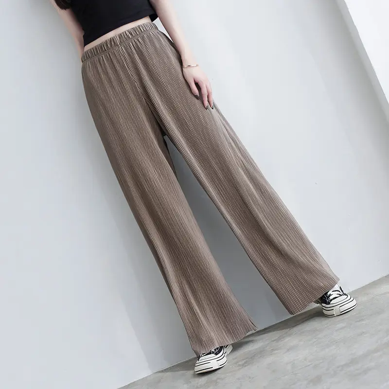 Purple Loose Women's Wide Leg Pants Casual Korean Style - Image 13