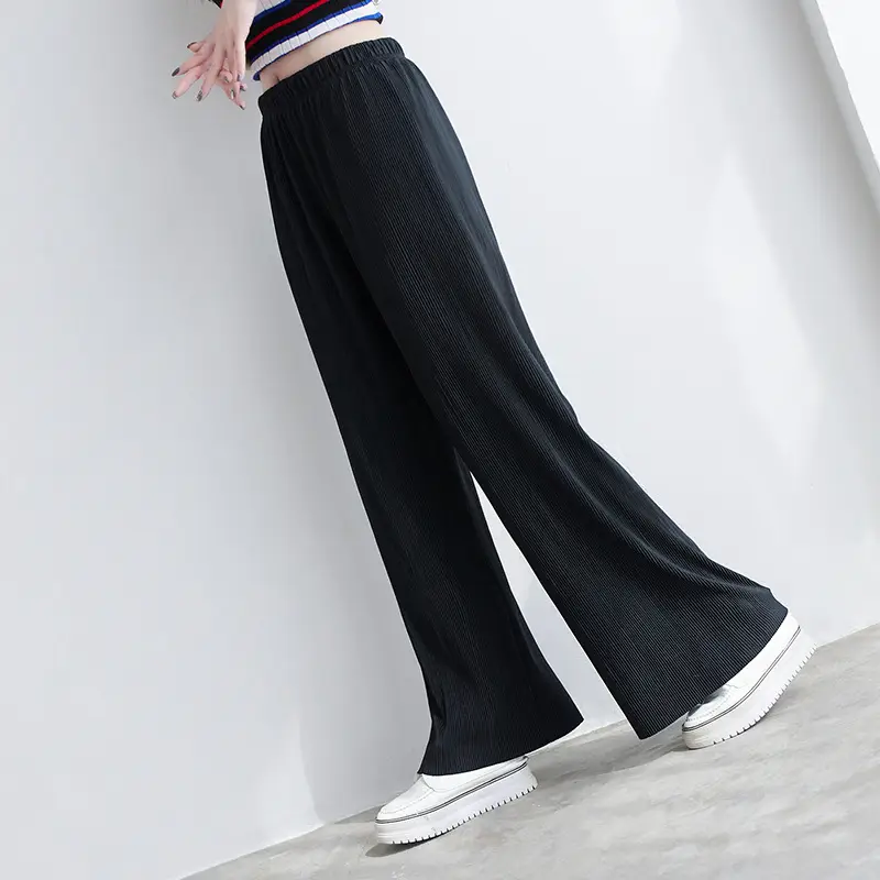 Purple Loose Women's Wide Leg Pants Casual Korean Style - Image 2