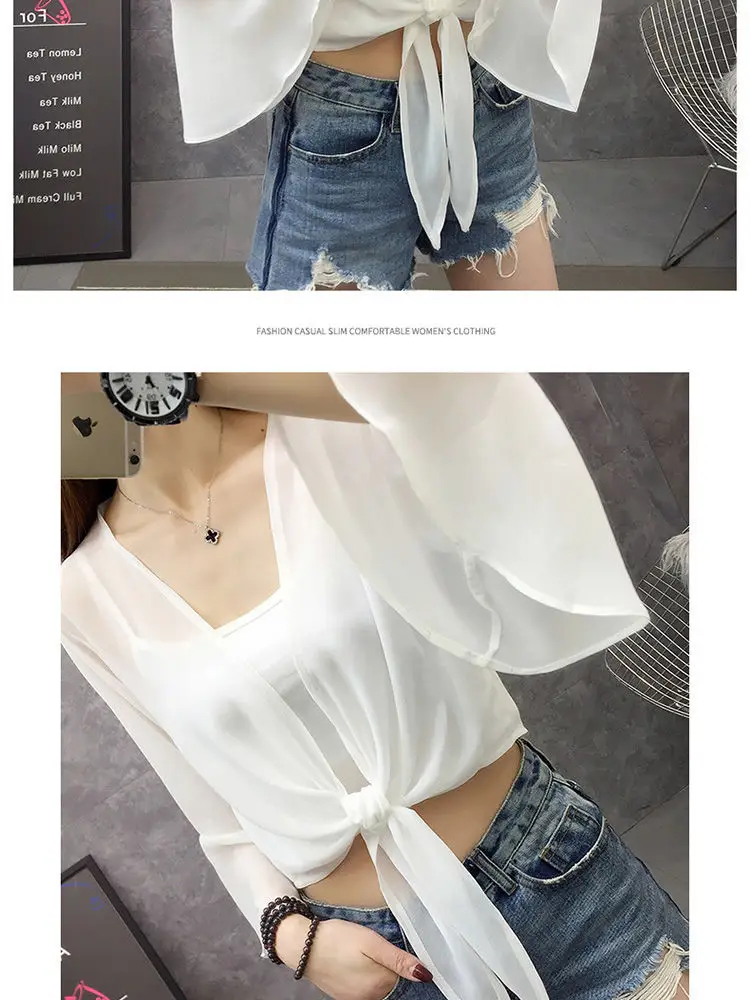 Women Chiffon Shawl Black Short Thin Sun Protection 2025 — feature 9