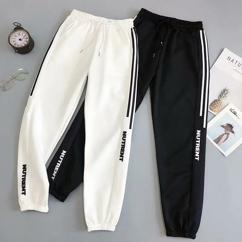 Women Black Hip Hop Leg Harem Pants Slim Fit - Image 16