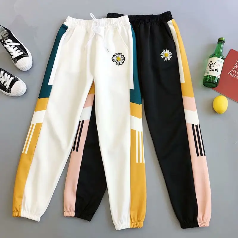 Women Black Hip Hop Leg Harem Pants Slim Fit - Image 17
