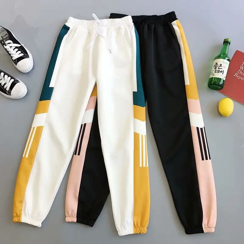 Women Black Hip Hop Leg Harem Pants Slim Fit - Image 18