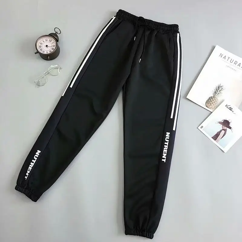 Women Black Hip Hop Leg Harem Pants Slim Fit - Image 7