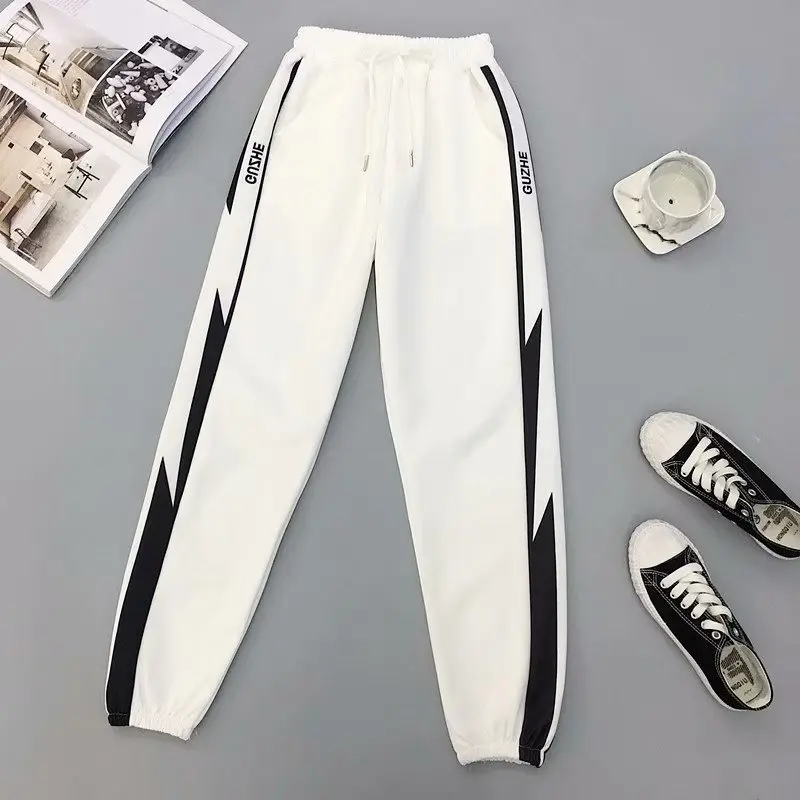 Women Black Hip Hop Leg Harem Pants Slim Fit - Image 8