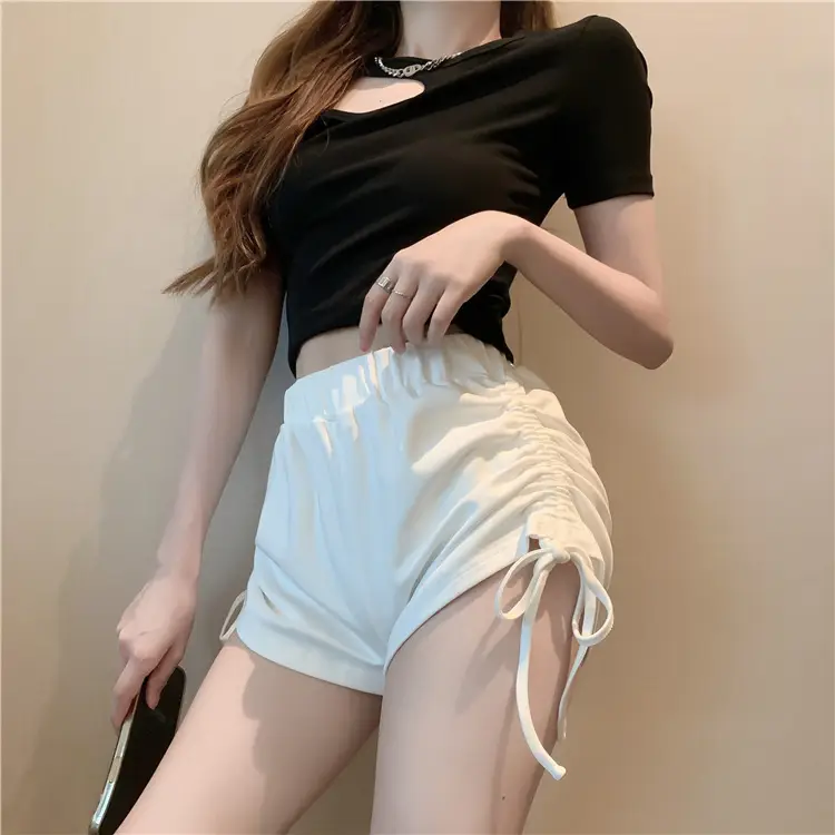 White Drawstring Shorts for Women Summer Wear — feature 17