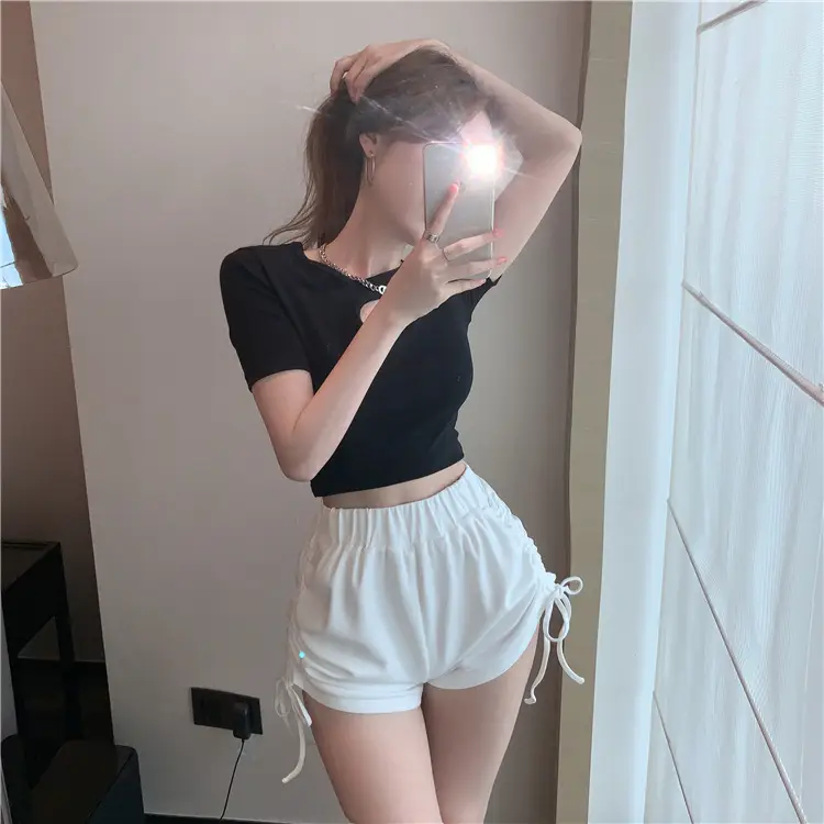 White Drawstring Shorts for Women Summer Wear — feature 20