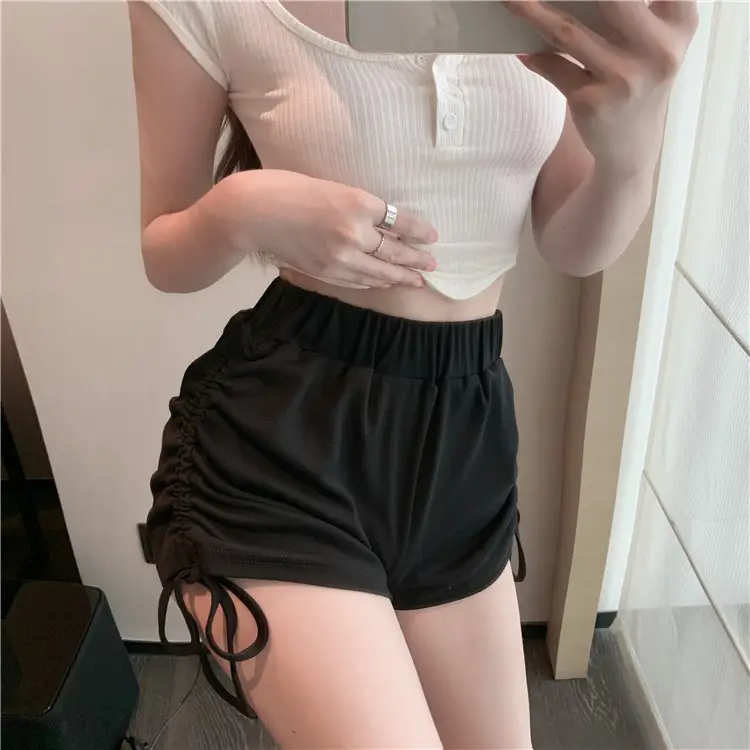 White Drawstring Shorts for Women Summer Wear — feature 3