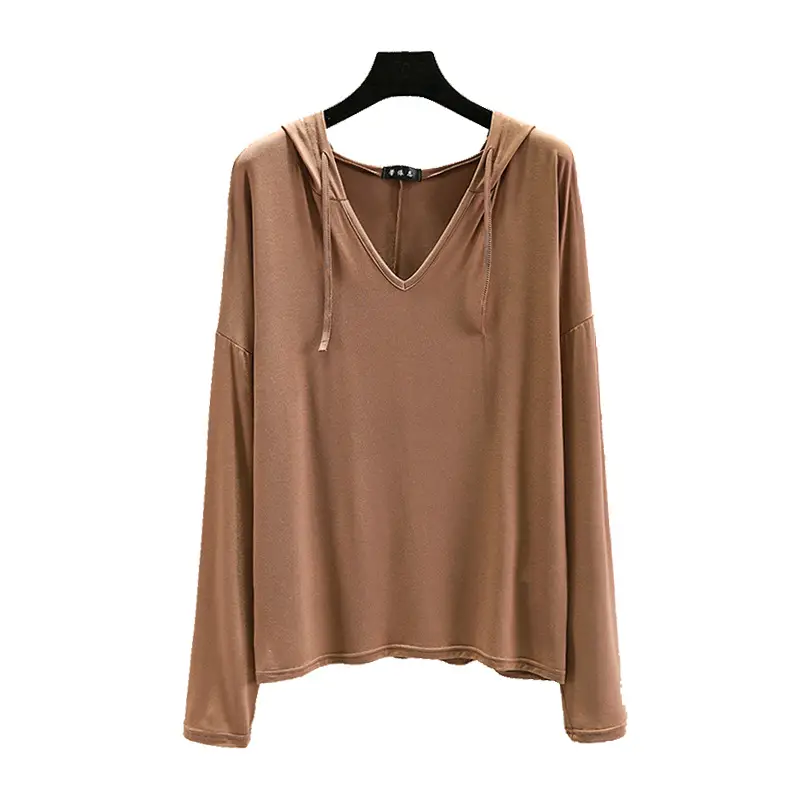 Women's White Long Sleeve T-Shirt Spring Summer Loose Fit