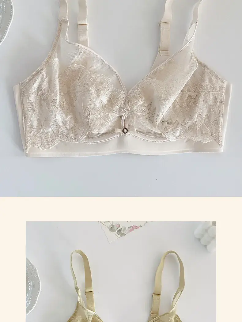 Black Lace French Cup Bra for Big Breasts — feature 12