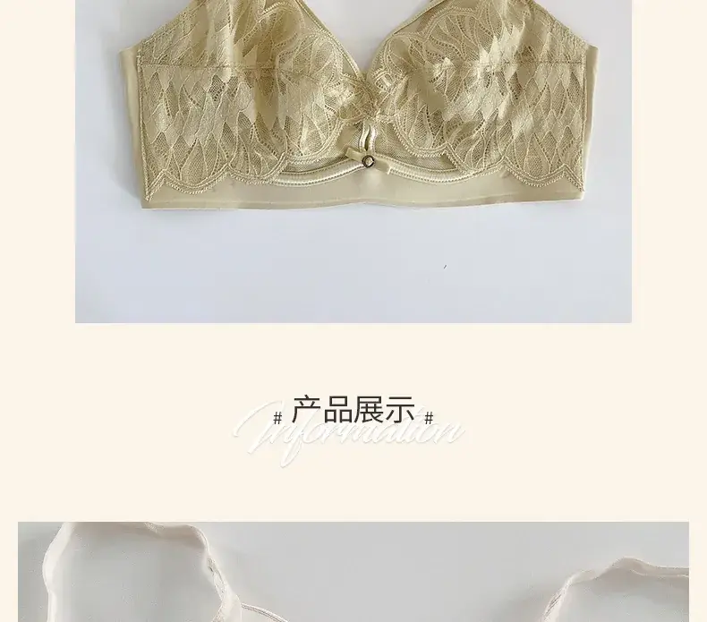 Black Lace French Cup Bra for Big Breasts — feature 13