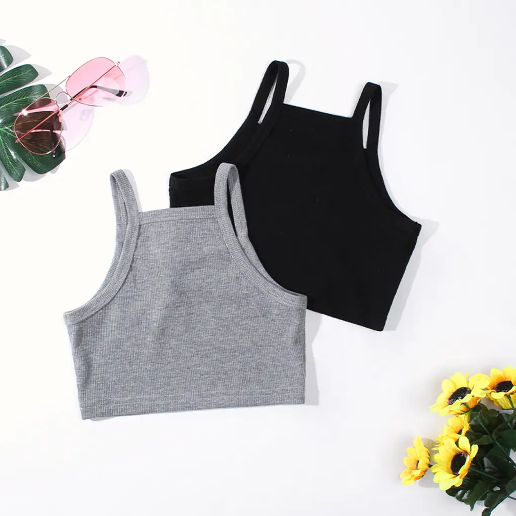 Girls' 2-Piece Cotton Vest Set Summer 2022 - Image 4