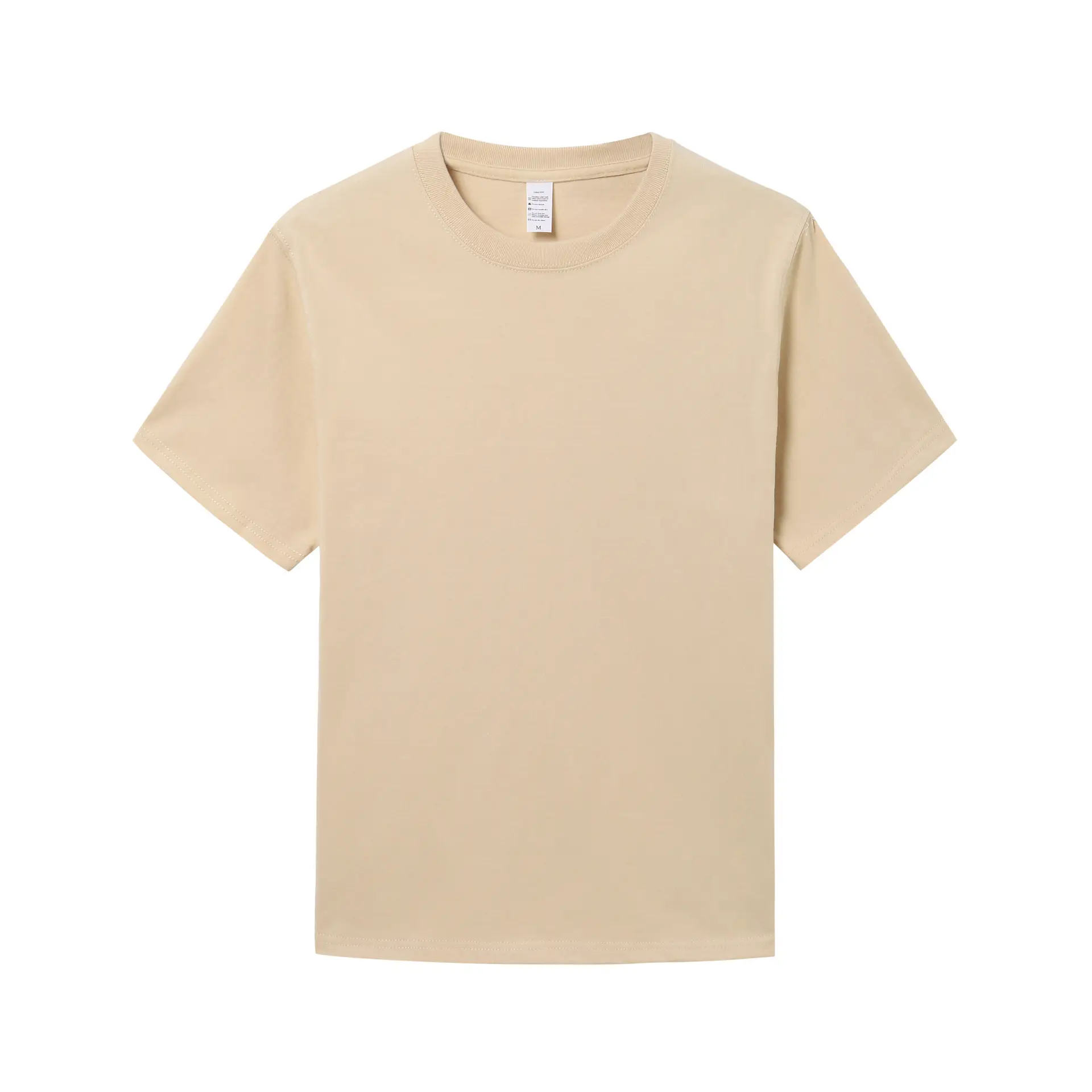 270g Cotton T-Shirt Men Women Spring Summer Loose White Base - Image 7