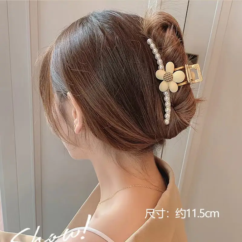 Elegant Pearl Clip Hairpin with Metal Clamp - Image 102
