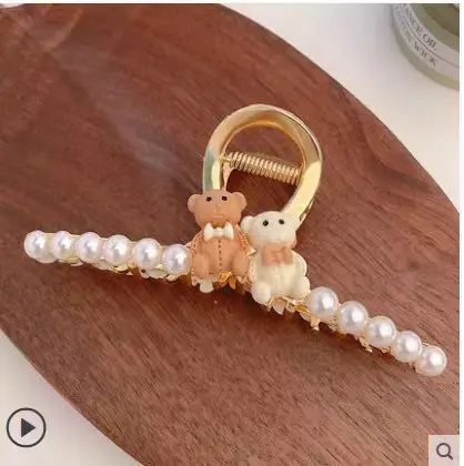 Elegant Pearl Clip Hairpin with Metal Clamp - Image 103