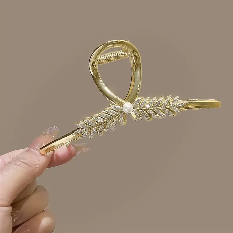 Elegant Pearl Clip Hairpin with Metal Clamp - Image 141