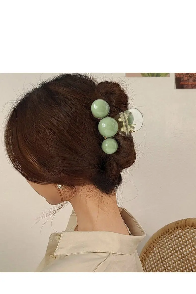 Elegant Pearl Clip Hairpin with Metal Clamp - Image 58