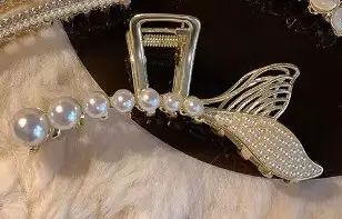 Elegant Pearl Clip Hairpin with Metal Clamp - Image 63