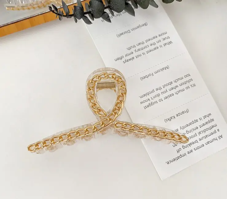 Elegant Pearl Clip Hairpin with Metal Clamp - Image 81