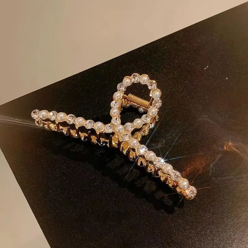 Elegant Pearl Clip Hairpin with Metal Clamp - Image 98