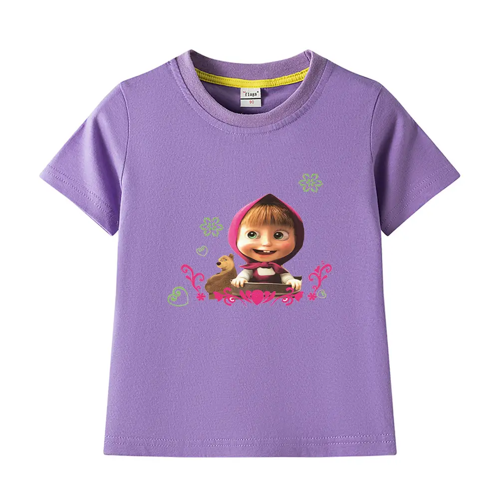 Blue Cartoon Kids T-Shirt Short Sleeve Cotton 2022 - Image 36