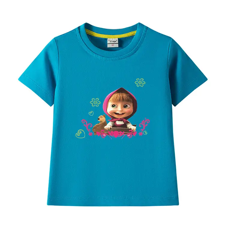 Blue Cartoon Kids T-Shirt Short Sleeve Cotton 2022 — feature 11