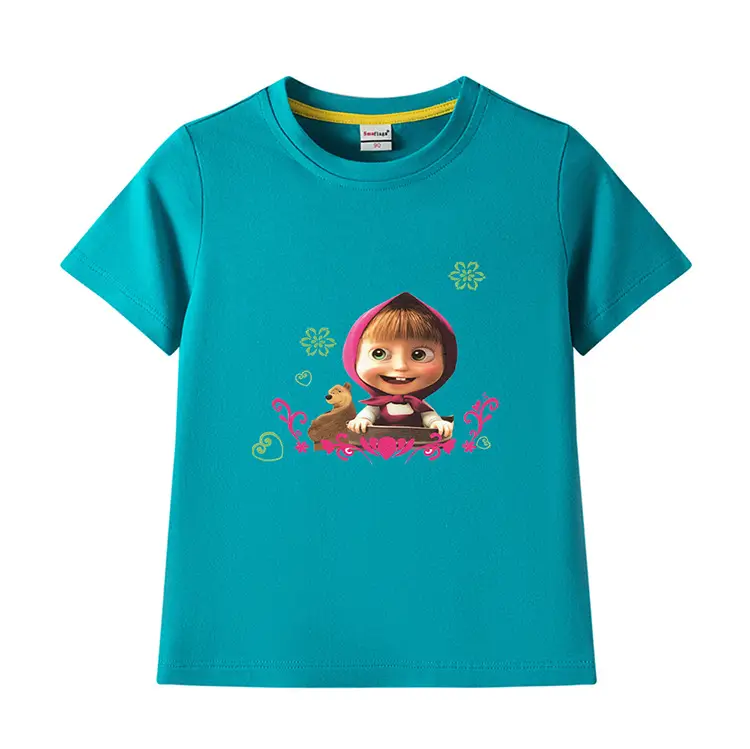 Blue Cartoon Kids T-Shirt Short Sleeve Cotton 2022 — feature 12