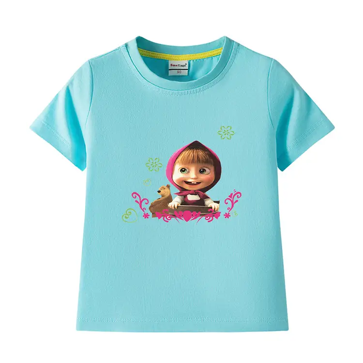 Blue Cartoon Kids T-Shirt Short Sleeve Cotton 2022 — feature 13