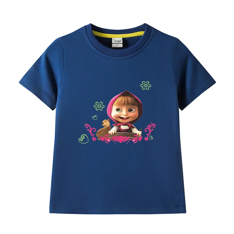 Blue Cartoon Kids T-Shirt Short Sleeve Cotton 2022 — feature 17
