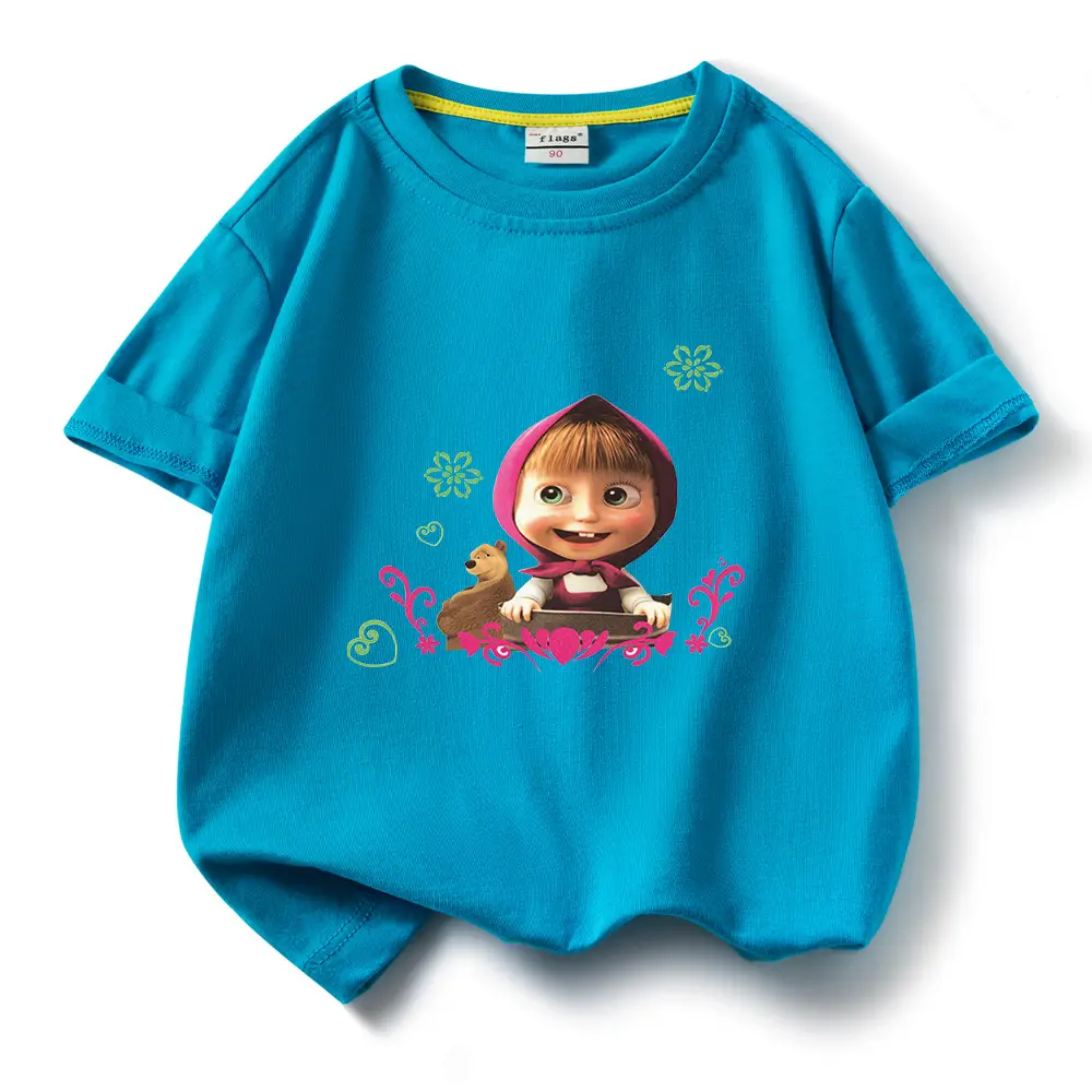 Blue Cartoon Kids T-Shirt Short Sleeve Cotton 2022 - Image 10