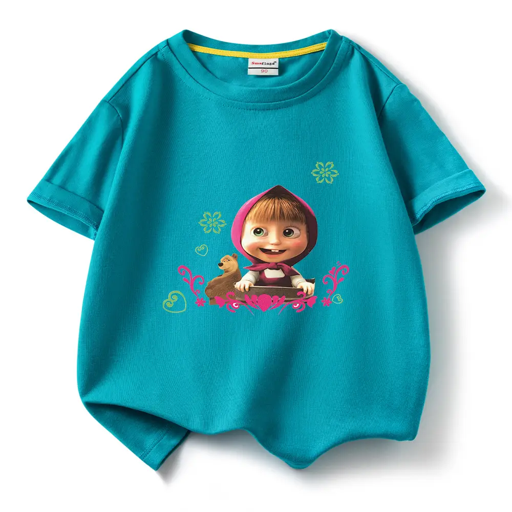 Blue Cartoon Kids T-Shirt Short Sleeve Cotton 2022 - Image 11