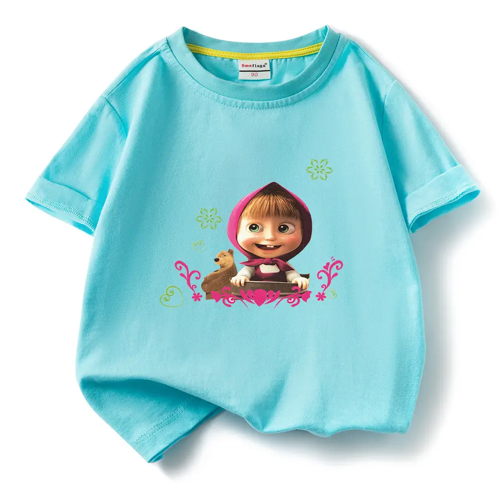 Blue Cartoon Kids T-Shirt Short Sleeve Cotton 2022 - Image 12
