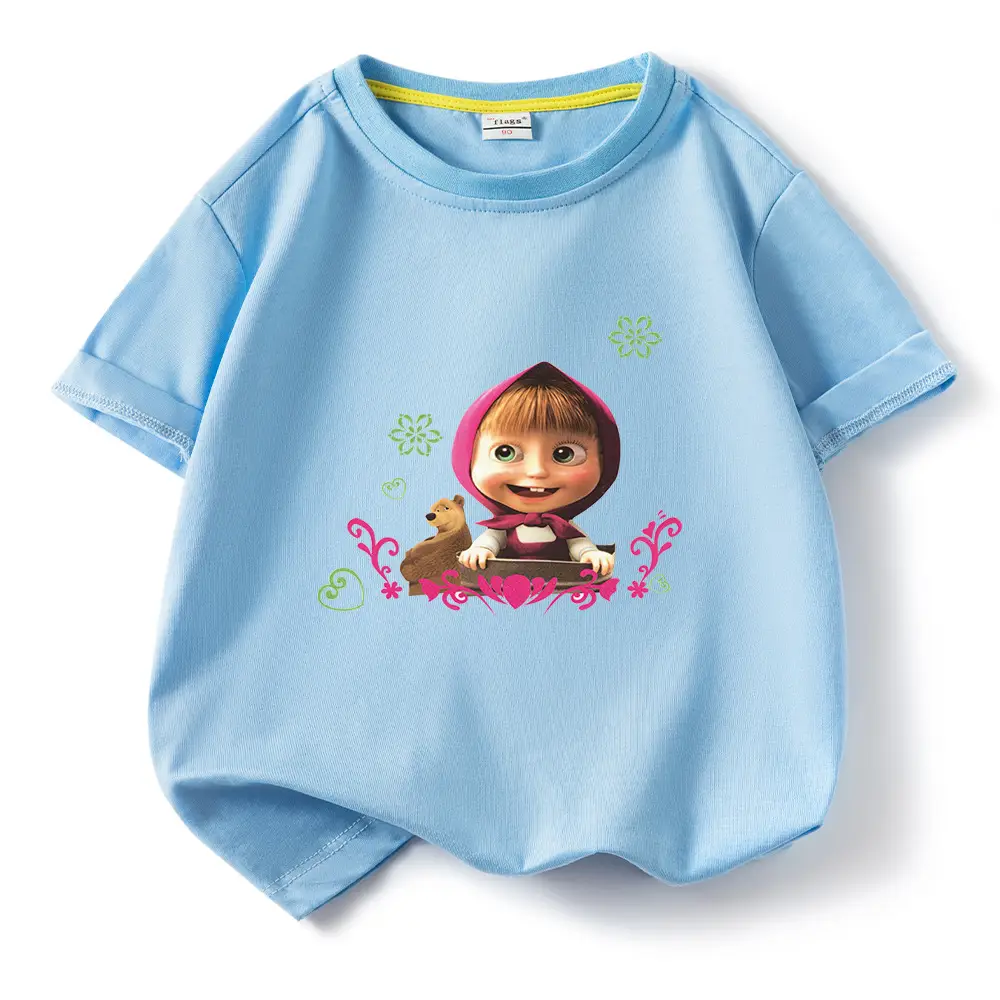 Blue Cartoon Kids T-Shirt Short Sleeve Cotton 2022 - Image 13