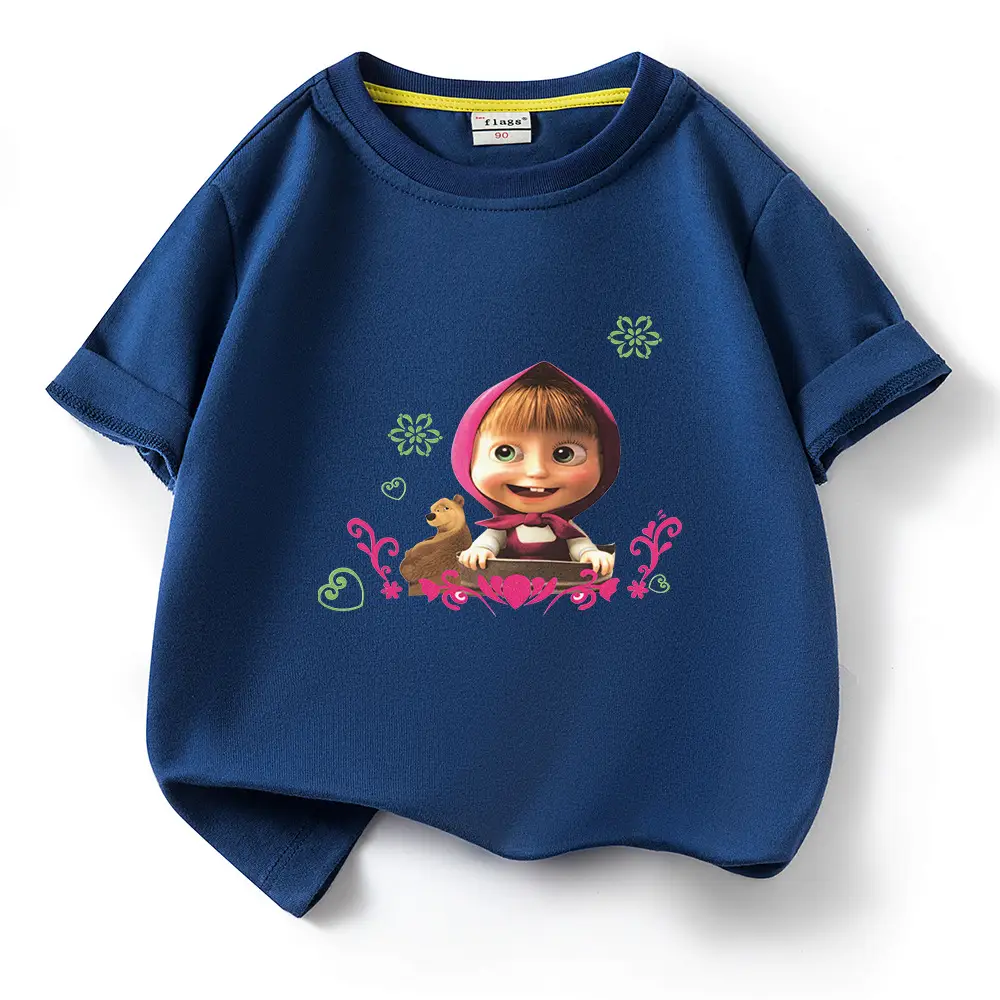 Blue Cartoon Kids T-Shirt Short Sleeve Cotton 2022 - Image 16