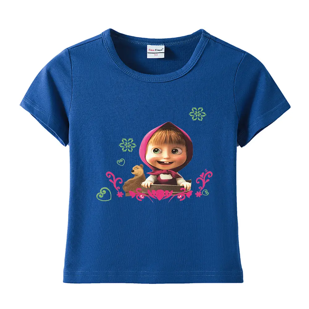 Blue Cartoon Kids T-Shirt Short Sleeve Cotton 2022 - Image 25