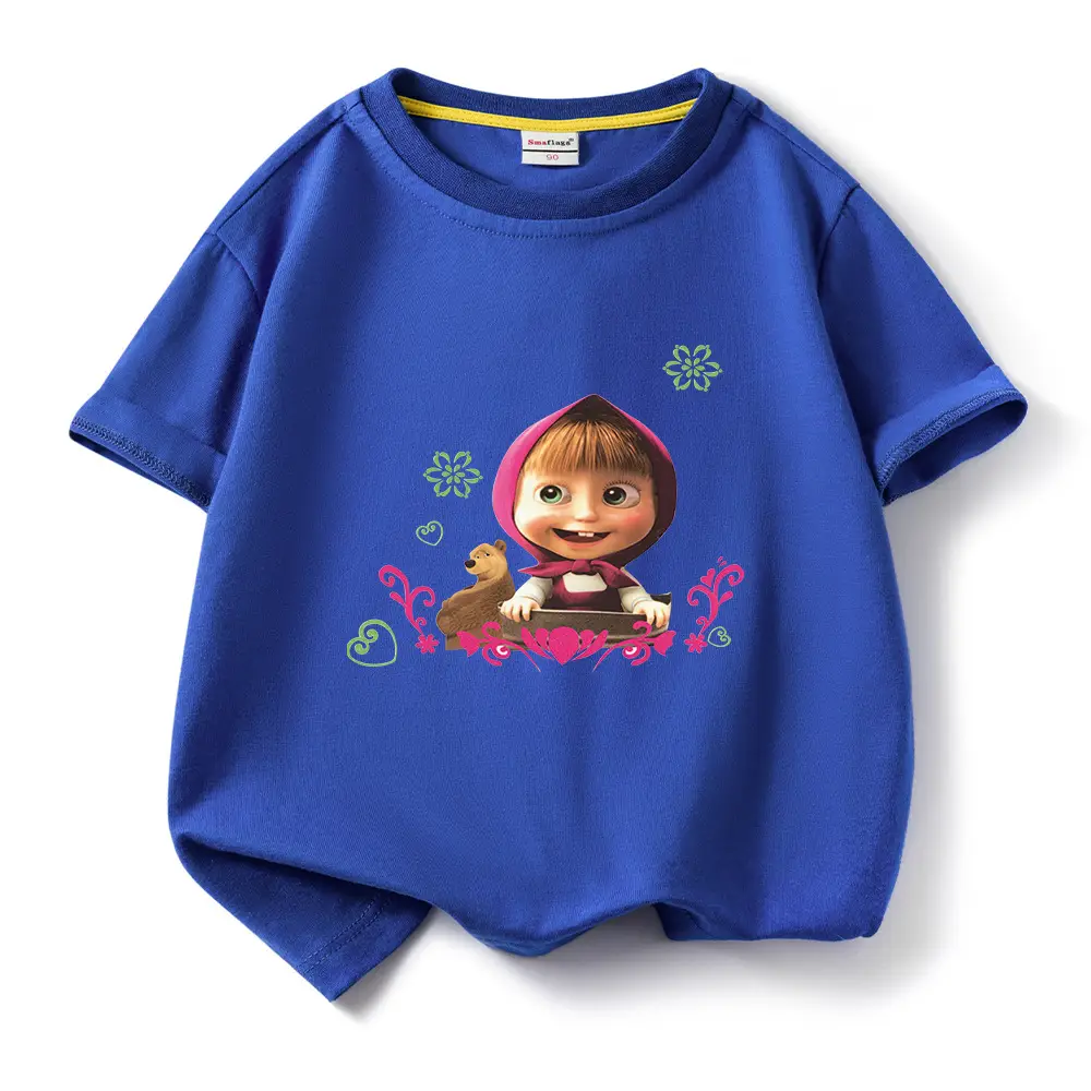Blue Cartoon Kids T-Shirt Short Sleeve Cotton 2022 - Image 9
