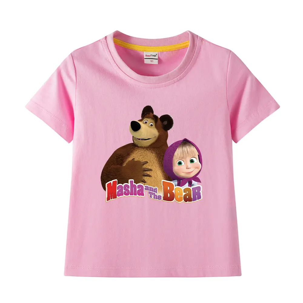 Nash and Bear Cartoon T-Shirt Purple Kids Cotton