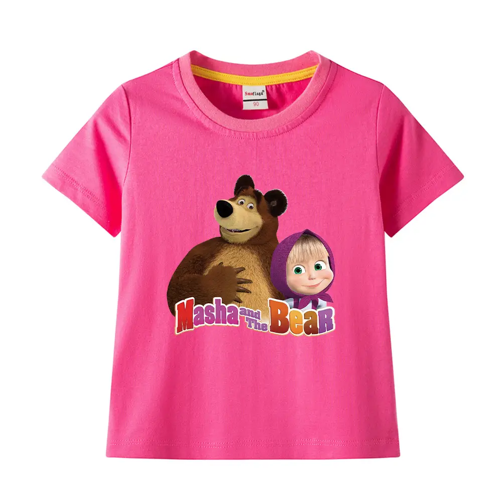Nash and Bear Cartoon T-Shirt Purple Kids Cotton