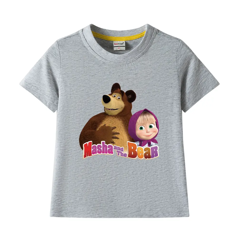 Nash and Bear Cartoon T-Shirt Purple Kids Cotton