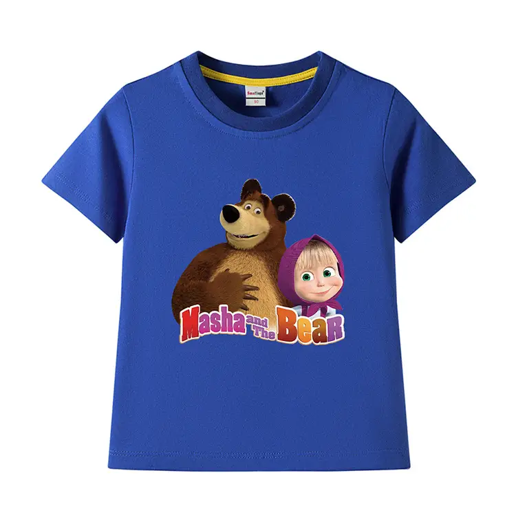 Nash and Bear Cartoon T-Shirt Purple Kids Cotton — feature 10