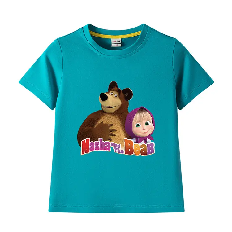 Nash and Bear Cartoon T-Shirt Purple Kids Cotton — feature 12