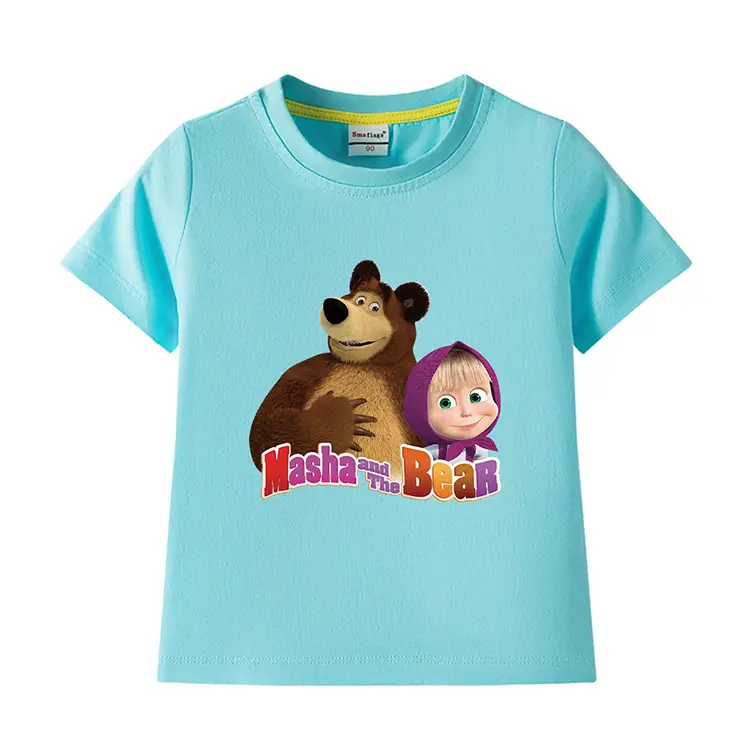 Nash and Bear Cartoon T-Shirt Purple Kids Cotton — feature 13