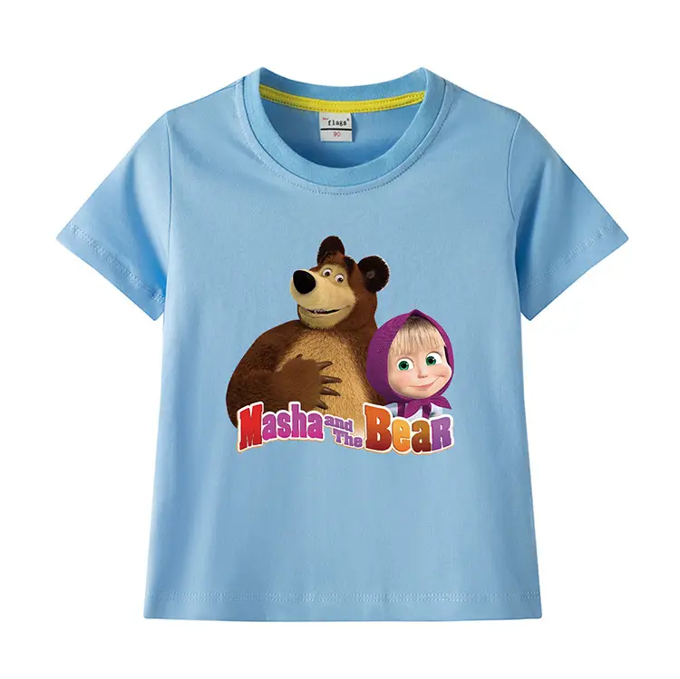 Nash and Bear Cartoon T-Shirt Purple Kids Cotton — feature 14