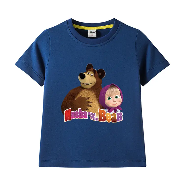 Nash and Bear Cartoon T-Shirt Purple Kids Cotton — feature 17