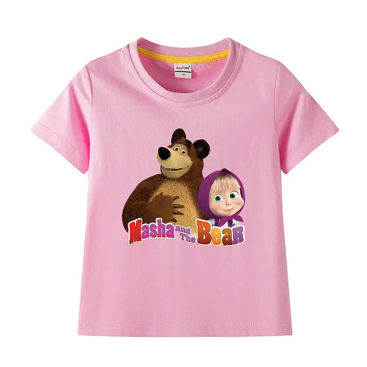 Nash and Bear Cartoon T-Shirt Purple Kids Cotton — feature 3