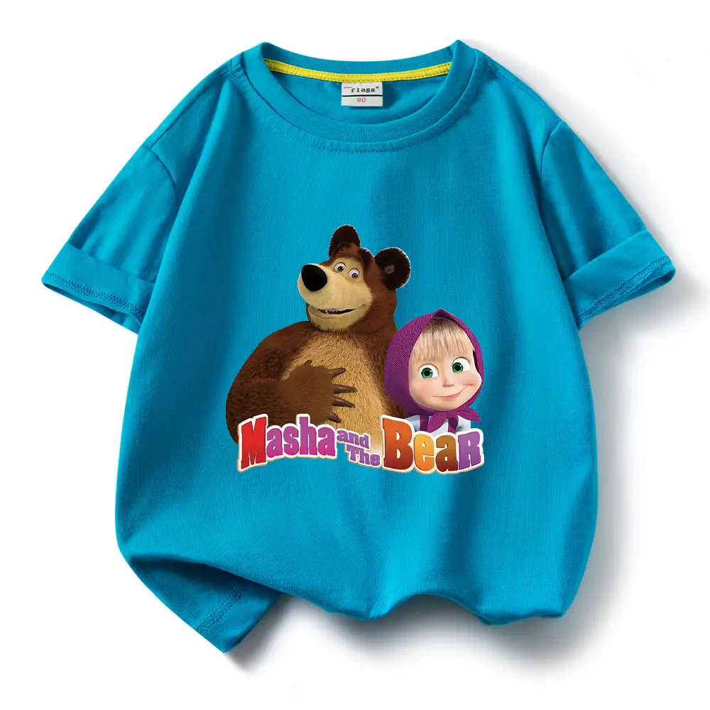 Nash and Bear Cartoon T-Shirt Purple Kids Cotton