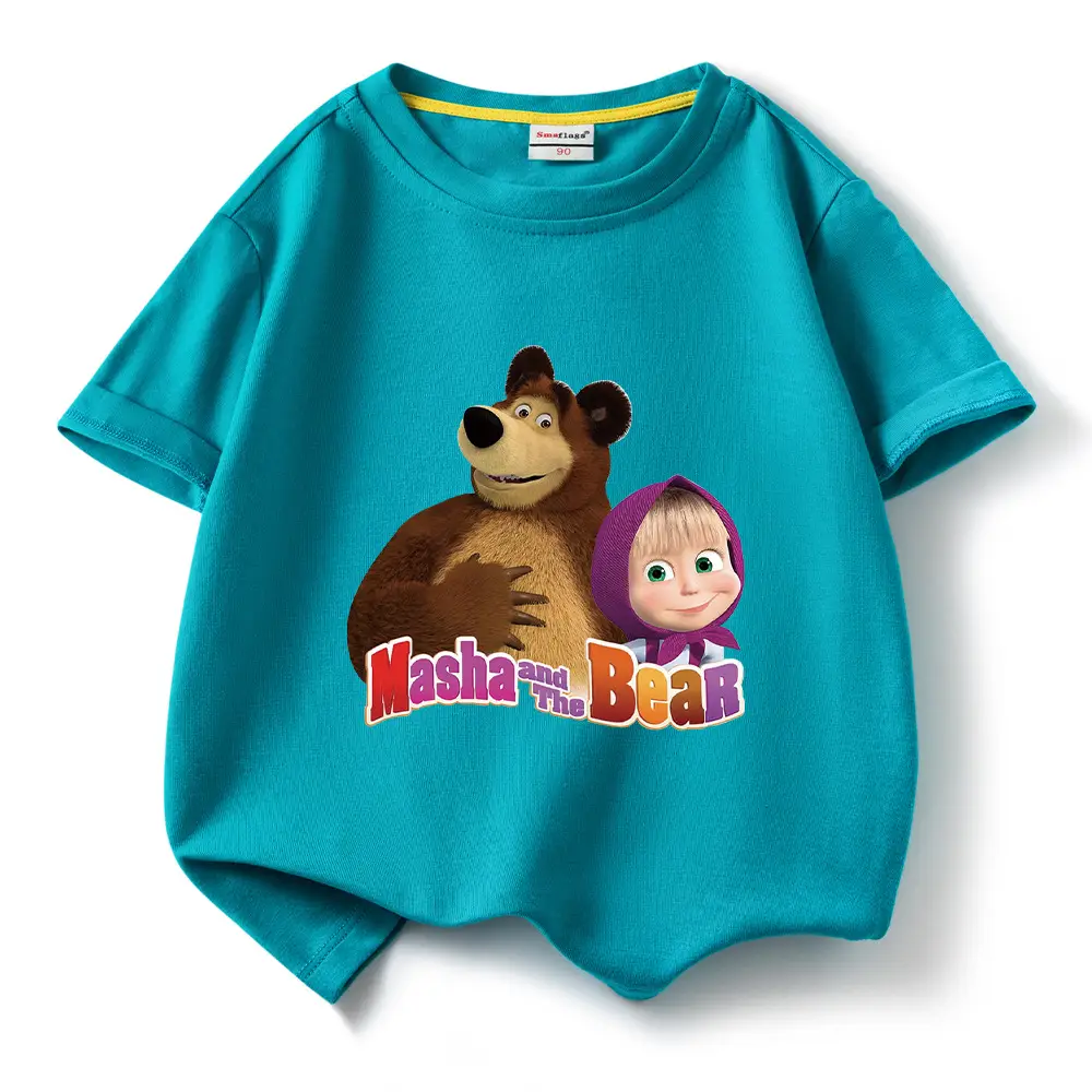 Nash and Bear Cartoon T-Shirt Purple Kids Cotton