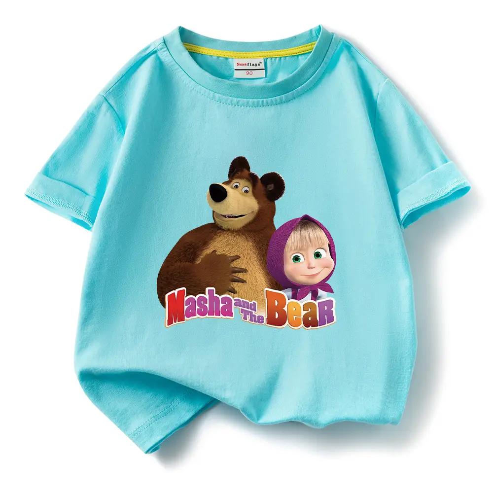 Nash and Bear Cartoon T-Shirt Purple Kids Cotton