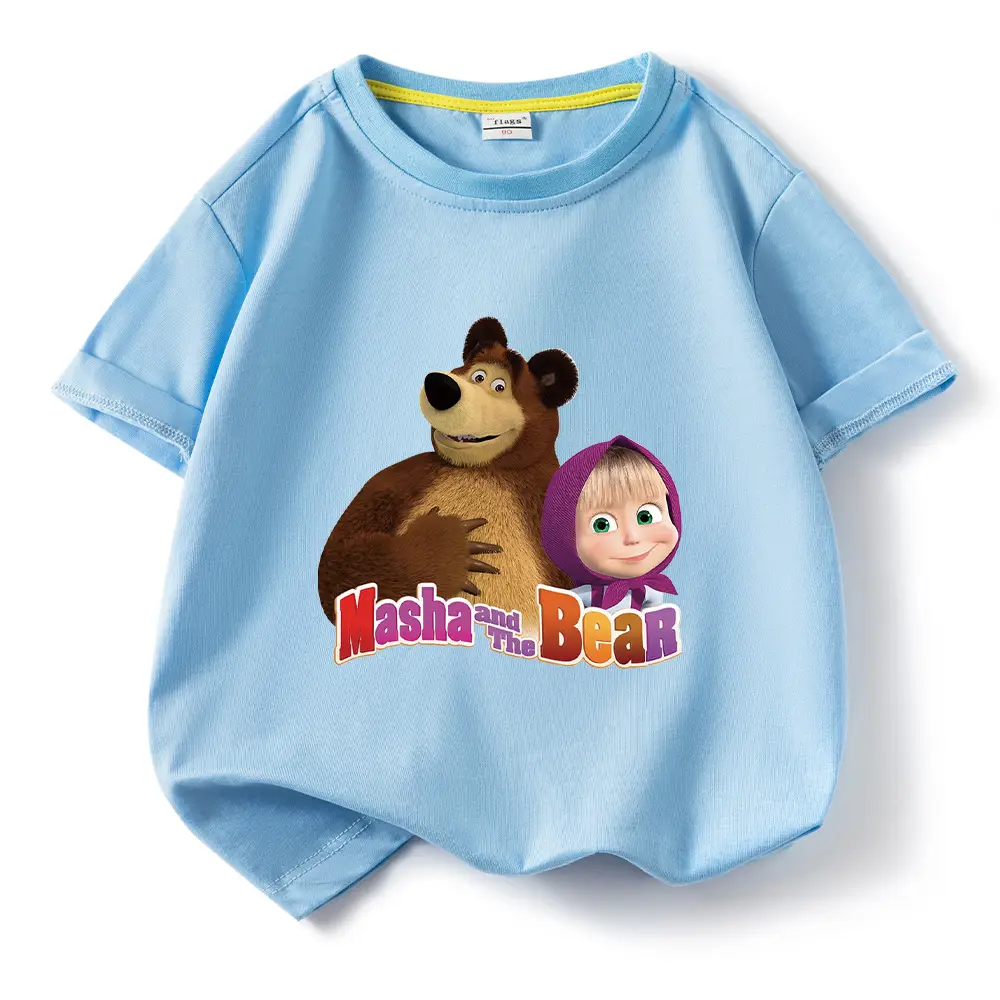 Nash and Bear Cartoon T-Shirt Purple Kids Cotton