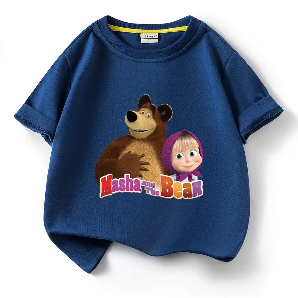 Nash and Bear Cartoon T-Shirt Purple Kids Cotton